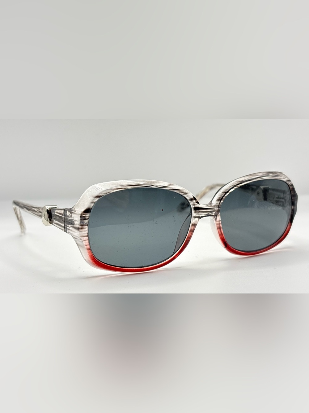 SRO Gray Pink Translucent Oval Sunglasses Frames Only